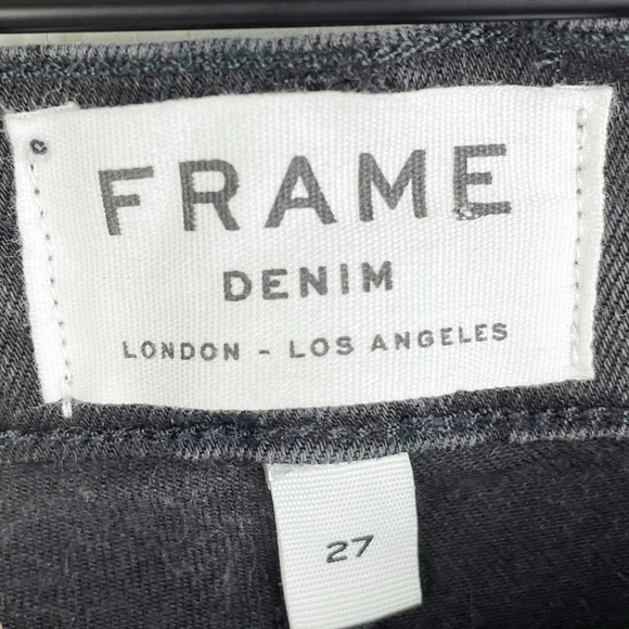 Frame Denim Le Skinny De Jeanne Tuxedo Stripe Jeans Dunlop Coated Tux Size 27 - Picture 5 of 10